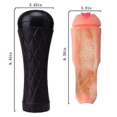 Мастурбация TPE ABS реалистическая мужская забавляется 24cm устное Vaginalle