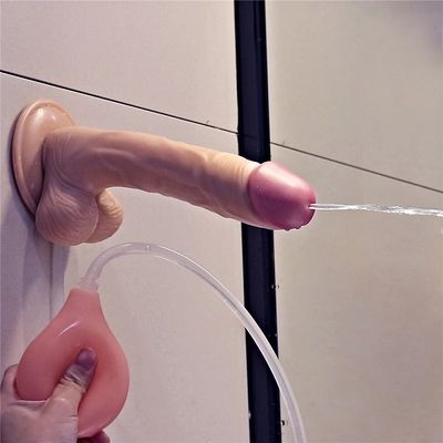 Игрушка секса фаллоимитатора чашки 9in всасывания Squirting Ejaculating фаллоимитаторы с яйцом