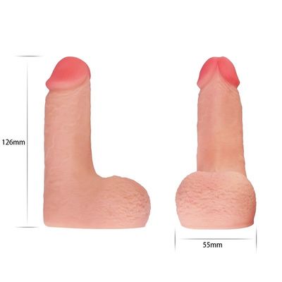игрушки секса фаллоимитатора крана 5inch 126mm Limpy выпуклины мягкой реалистические для лесбиянки