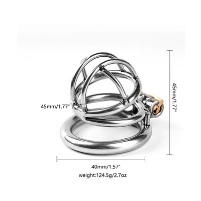 Игрушки секса людей нержавеющей стали взводят курок прибору 50mm целомудрия клетки целомудрия мужскому