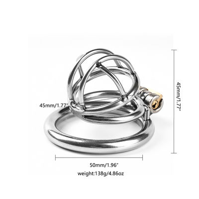 Игрушки секса людей нержавеющей стали взводят курок прибору 50mm целомудрия клетки целомудрия мужскому